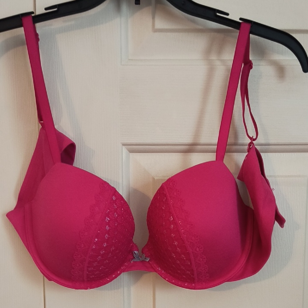 Aerie Vibrant Pink Lace Bra